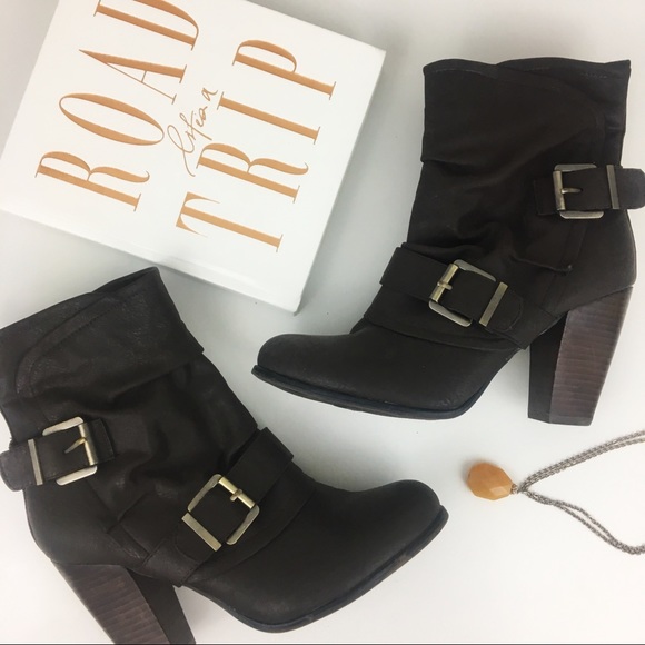 Fergalicious Shoes - Fergalicious | Brown Negotiate Midi Heeled Boots